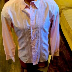 D&G Pink Stitch Embellished Dress Shirt